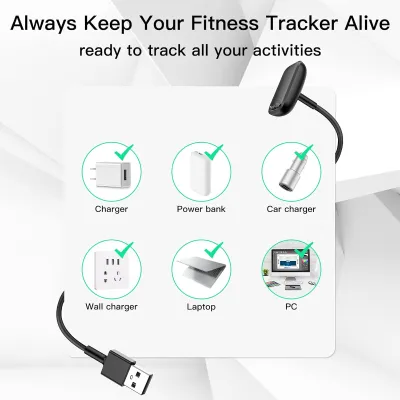 Fitbit Charge 6 Charger Cable USB Fast Charging Replacement